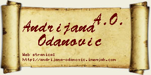 Andrijana Odanović vizit kartica